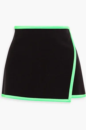 ALICE+OLIVIA Alice Olivia - Lilia Minirock aus Webstoff mit Wickeleffekt - - US 10