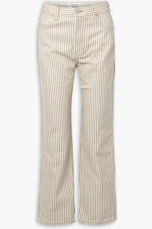 Reformation Cowboy hoch sitzende Jeans mit geradem Bein und Streifen - - 23