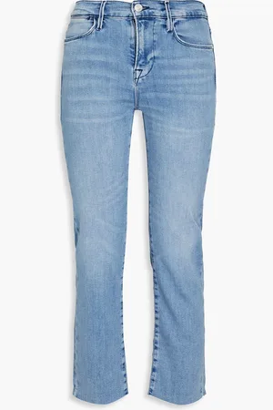 Frame Le High Straight halbhohe Cropped Jeans mit geradem Bein - Blau - 27