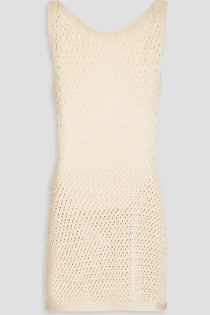 Savannah Morrow Kir gehäkeltes Strandkleid aus Pima-Baumwolle mit Rückenausschnitt - Weiß - XL