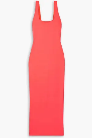 GOOD AMERICAN Maxikleid aus Scuba - Orange - 5