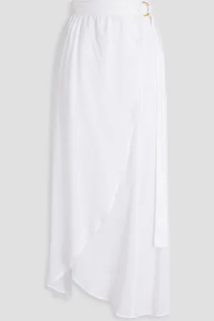 Melissa Odabash Devlin Midi-Wickelrock aus Voile mit Raffung - - L