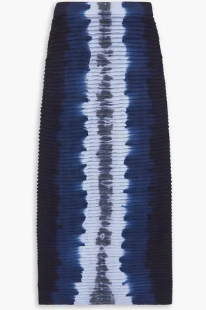 Altuzarra Mosiya Rock aus Rippstrick mit Batikmuster - Blau - XS