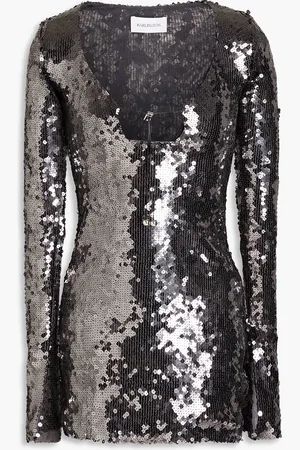 16Arlington Solaria Minikleid aus Mesh mit Pailletten - - UK 14