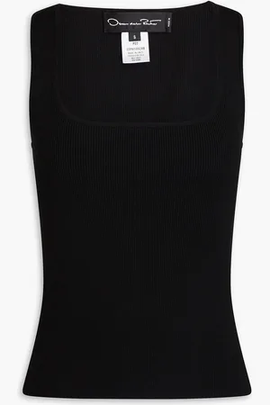 Oscar de la Renta Geripptes Tanktop aus einer Seidenmischung - - XL