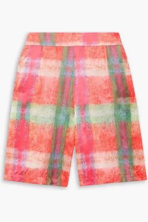 Thebe Magugu Shorts aus kariertem Seidensatin - - S