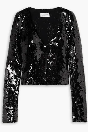 16Arlington Solaris Oberteil aus Stretch-Tüll mit Cut-out und Pailletten - - UK 6