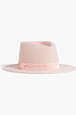 EUGENIA KIM Blaine Fedora aus Wollfilz mit Samtbesatz - Pink - ONESIZE