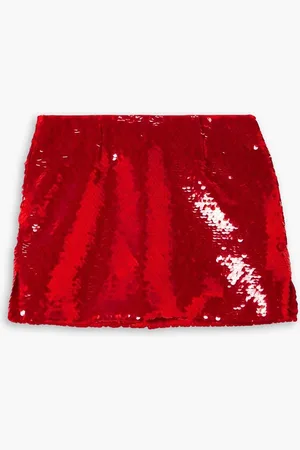 16Arlington Quattro Minirock aus glänzendem Twill mit Pailletten - - UK 8