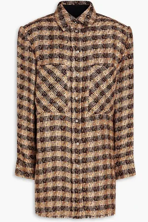 IRO Suarez Jacke aus Tweed aus einer Leinenmischung in Metallic-Optik - Neutral - FR 38