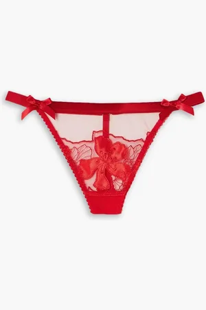 Agent Provocateur Ettah String aus Tüll und Satin mit Stickereien - - 5