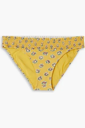 Tory Burch Costa halbhohes Bikini-Höschen mit floralem Print und Raffung - - M