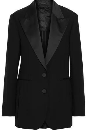 Acne Studios Joelle satin-trimmed wool-blend twill blazer - - DE 32