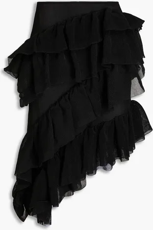 Cult Gaia Tanaz asymmetrischer gestufter Midi-Strickrock - - M