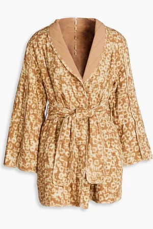 By Malene Birger Robannas Kimono aus Crêpe mit Print - Braun - M