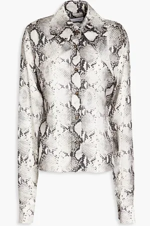 16Arlington Ione Hemd aus Satin mit Schlangenprint - - UK 6