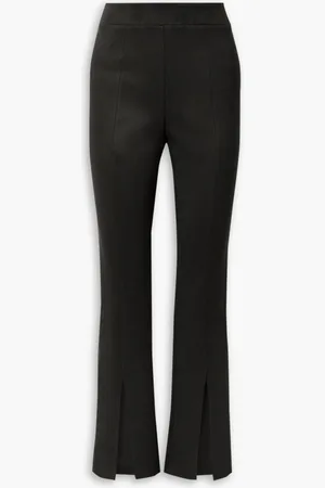 Commando Hose mit geradem Bein aus Stretch-Velourslederimitat - - S