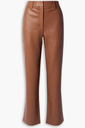 Commando Hose mit geradem Bein aus Stretch-Kunstleder - - XL