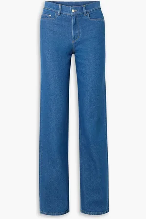 Wandler Poppy hoch sitzende Jeans mit geradem Bein aus Bio-Denim - Blau - 25