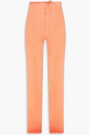 DRIES VAN NOTEN Hose mit geradem Bein aus Seidenkrepon - Orange - FR 38