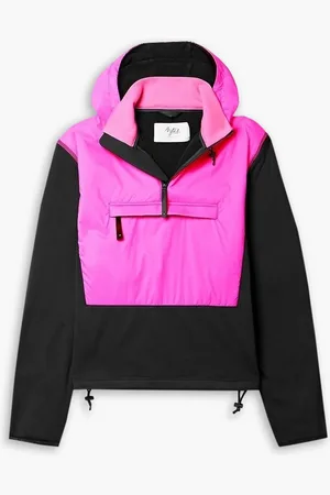 Aztech Hut Hoodie aus Stretch-Jersey mit Shell-Besatz - Pink - L