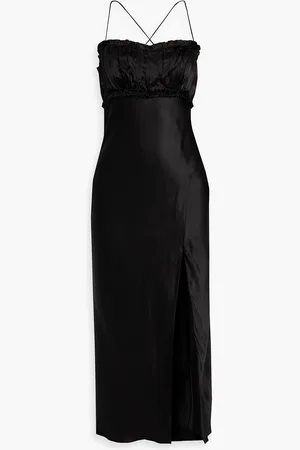 Nicholas Gerafftes Midikleid aus Seidensatin - - US 6