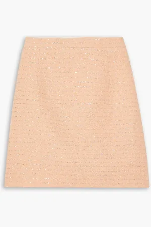 Alessandra Rich Minirock aus Tweed aus einer Baumwollmischung mit Pailetten - Pink - IT 36