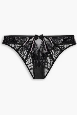 Agent Provocateur Caitriona Höschen aus Spitze mit Cut-outs, Satinbesatz und Kristallverzierung - - 6