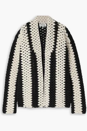 Partow Oz gestreifter Oversized-Cardigan aus einer Baumwollmischung in Lochstrick - - M