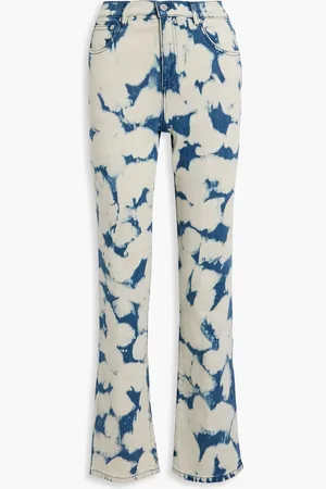 ALICE+OLIVIA Alice Olivia - Amazing hoch sitzende gebleichte Jeans mit geradem Bein - Blau - 27