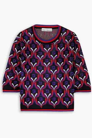 Paco rabanne Verkürzter Pullover aus Jacquard-Strick - - L