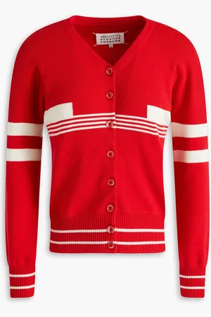 Maison Margiela Cardigan aus einer gestreiften Woll-Baumwollmischung - - S