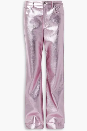 Alix NYC Jay Hose mit geradem Bein aus Kunstleder mit Metallic-Effekt - Pink - US 10