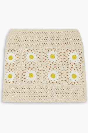 Alanui Daisy Minirock aus gehäkelter Baumwolle - Neutral - L