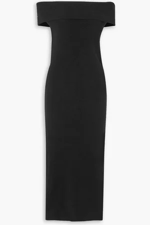Totême Schulterfreies Midikleid aus Rippstrick - - XL