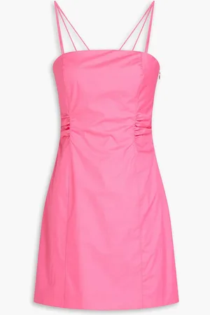 Frame Minikleid aus Popeline aus einer Baumwollmischung mit Cut-outs - Pink - L