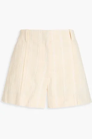 Acne Studios Shorts aus Crêpe aus einer Baumwollmischung mit Fil-Coupé - Neutral - DE 40