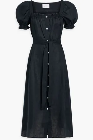 Sleeper Brigitte Midikleid aus Leinen - Blau - XS