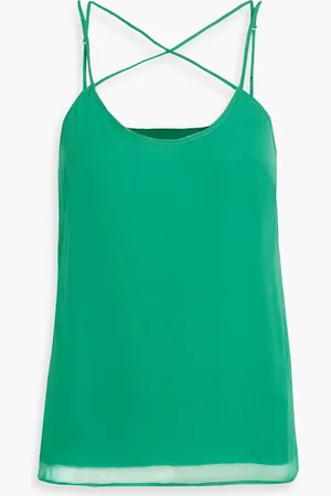 Joie Maywood Top aus Seiden-Georgette - Grün - M