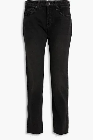 RAG&BONE Dre tief sitzende Boyfriend-Jeans mit Fransen - - 31