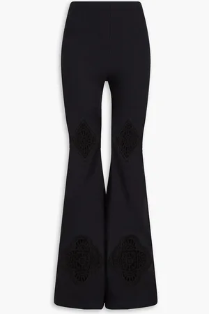 Acne Studios Schlaghose aus Baumwoll-Crêpe mit Häkelbesatz - - XS