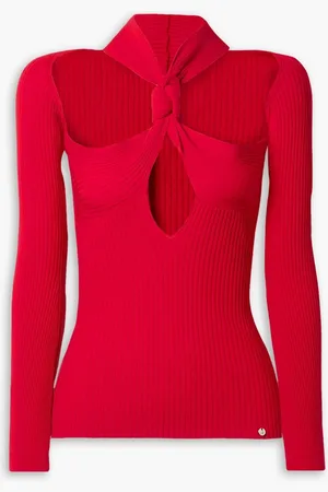 The Attico Pullover aus Rippstrick mit Knotendetail und Cut-outs - - IT 36