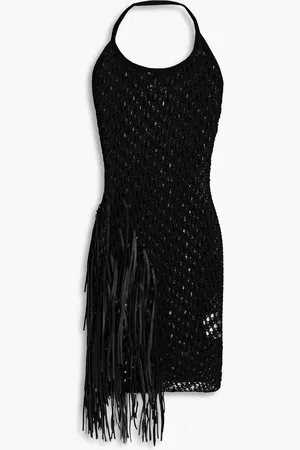1017 ALYX 9SM Gehäkeltes Minikleid aus einer Baumwollmischung mit Fransen - - M