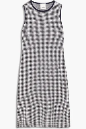 Allude Kleid aus Jacquard-Strick mit Hahnentrittmuster - - L