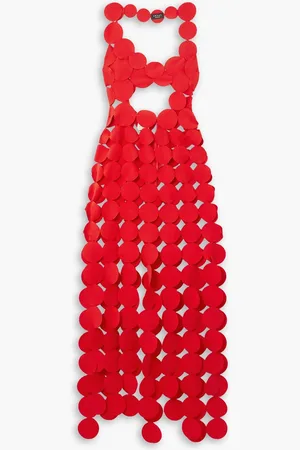 A.W.A.K.E. MODE Maxikleid aus Crêpe mit Cut-outs - - FR 40