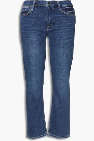 Frame Hoch sitzende Jeans mit geradem Bein - Blau - 24