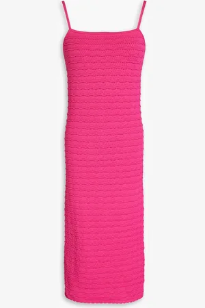 ADAM LIPPES Midikleid aus Pointelle-Strick - Pink - 3XL