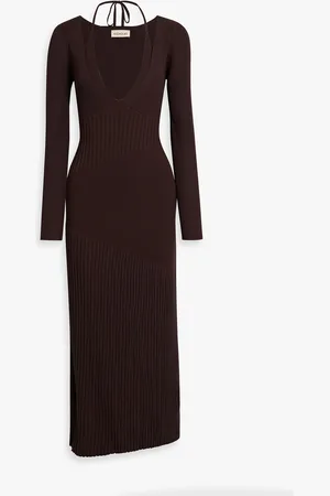 Nicholas Midikleid aus Rippstrick - Braun - XL