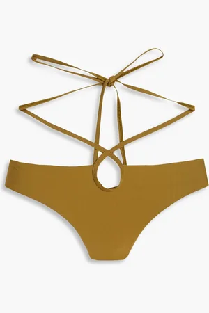 CHRISTOPHER ESBER Tief sitzendes Bikini-Höschen mit Cut-outs - Grün - UK 8
