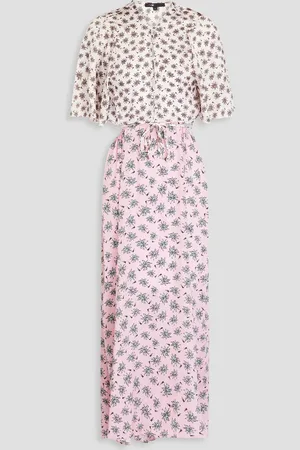 Maje Bedrucktes Midikleid aus Satin mit Cut-outs - - FR 42
